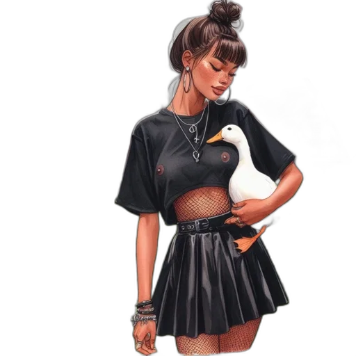 dress, jacket, concept art, photorealistic, cartoon, oil painting, dark, monochrome transparent PNG cut-out