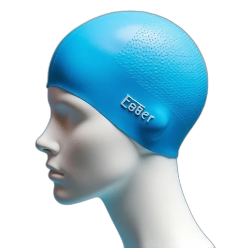 hat, 3d render, photorealistic, mannequin, head, wearing, blue, silicone transparent PNG cut-out