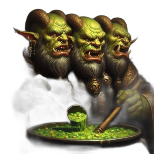 food, creature, face, staff, concept art, fantasy art, 3d render, photorealistic transparent PNG cut-out