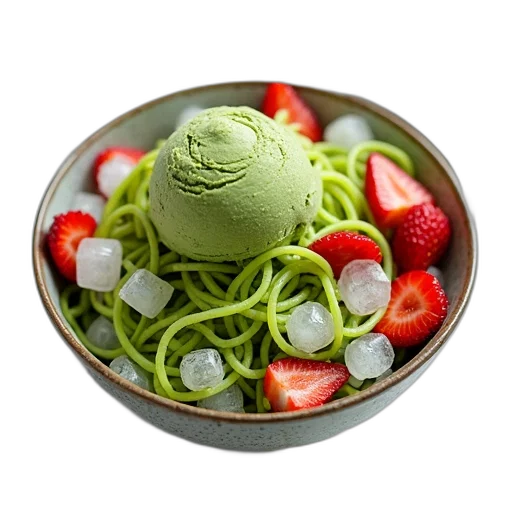 food, 3d render, photorealistic, green, bowl, filled, variety, colorful transparent PNG cut-out