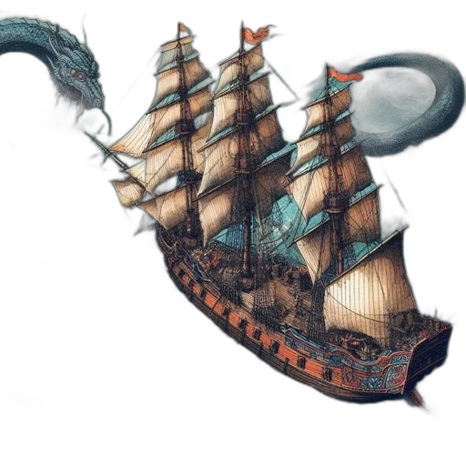 dragon, weapon, concept art, fantasy art, pixel art, photorealistic, underwater, fog transparent PNG cut-out