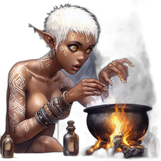 fantasy art, concept art, comic book art, pixel art, fire, unique, character, distinctive transparent PNG cut-out