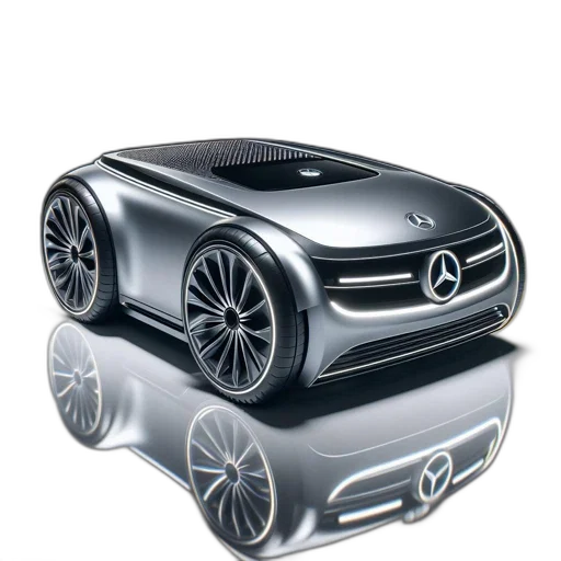 car, 3d render, photorealistic, concept art, cartoon, sleek, futuristic, silver transparent PNG cut-out