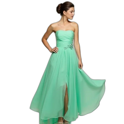 dress, green, colorful, pastel transparent PNG cut-out