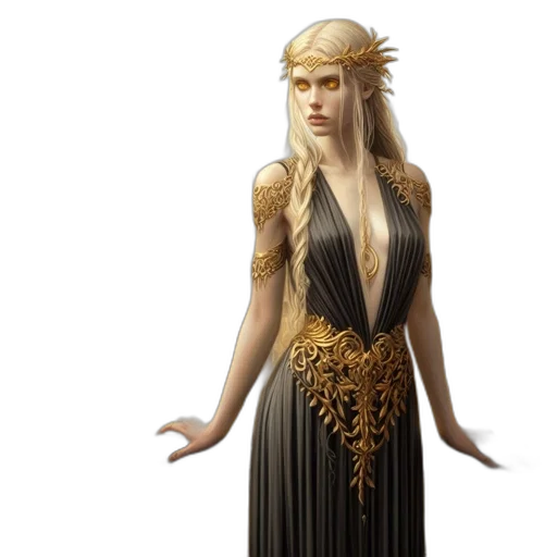 dress, dragon, fantasy art, concept art, pixel art, 3d render, golden, regal transparent PNG cut-out