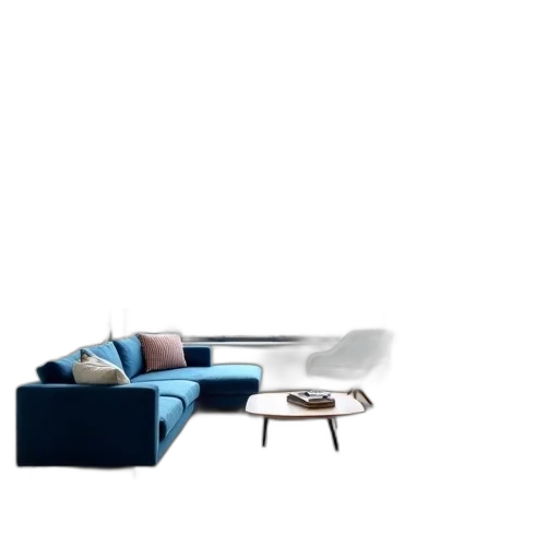 furniture, 3d render, photorealistic, concept art, blue, earth tones, monochrome, dark transparent PNG cut-out