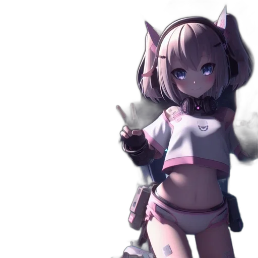 robot, staff, weapon, creature, anime, concept art, 3d render, fantasy art transparent PNG cut-out