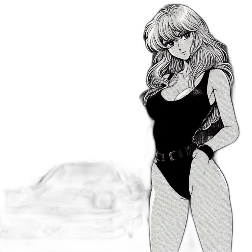 dress, weapon, jacket, car, concept art, comic book art, anime, cartoon transparent PNG cut-out