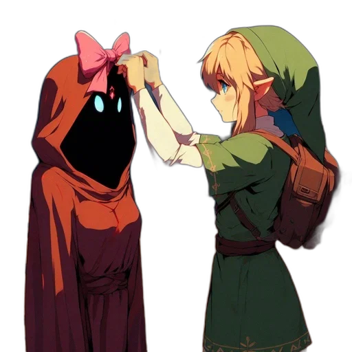 mask, dress, staff, crown, concept art, anime, pixel art, cartoon transparent PNG cut-out