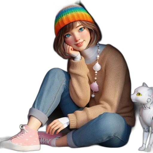 hat, jewelry, shoes, face, concept art, photorealistic, fantasy art, cartoon transparent PNG cut-out