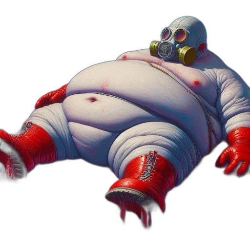 robot, creature, jacket, food, concept art, 3d render, outer space, oversized transparent PNG cut-out