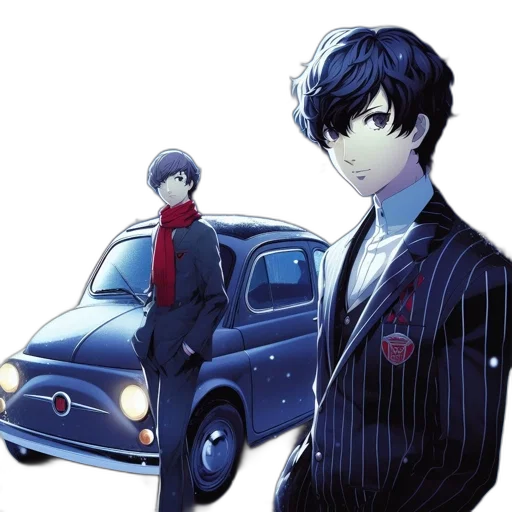 car, concept art, anime, cartoon, pixel art, city street, monochrome, blue transparent PNG cut-out