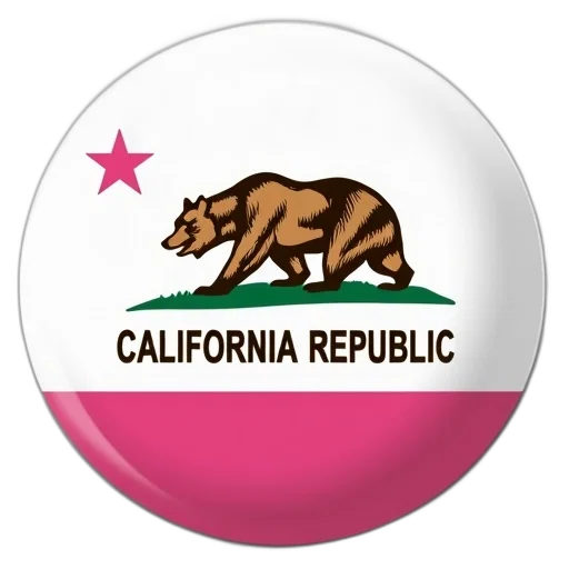 white, button, pink, border, bottom, featuring, california, state transparent PNG cut-out