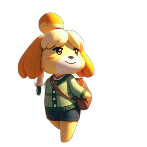 staff, jacket, animal, hat, concept art, 3d render, pixel art, cartoon transparent PNG cut-out