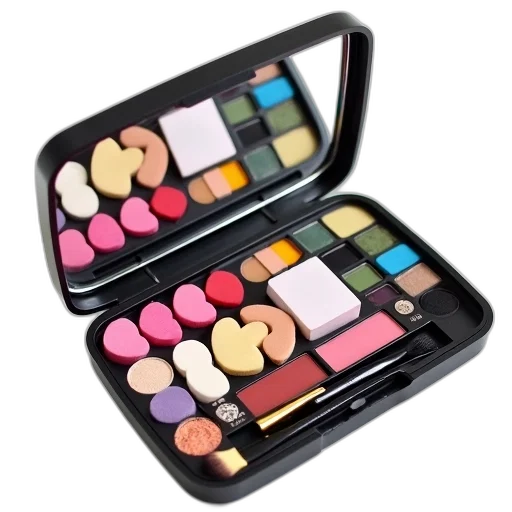 colorful, pastel, dark, monochrome, black, makeup, compact, mirror transparent PNG cut-out