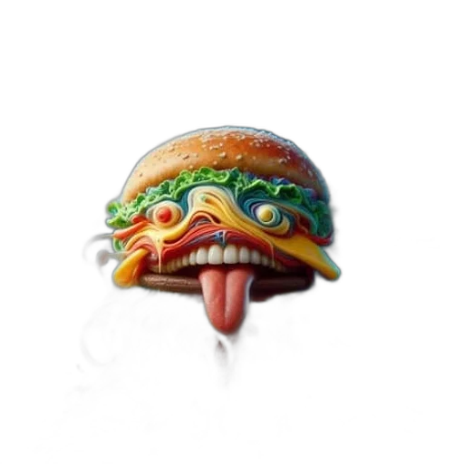 food, face, creature, animal, photorealistic, 3d render, concept art, pixel art transparent PNG cut-out