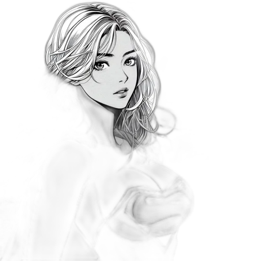 dress, face, photorealistic, fantasy art, concept art, pencil sketch, neon lights, fire transparent PNG cut-out
