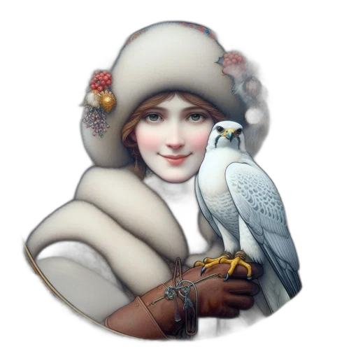 jewelry, hat, face, crown, fantasy art, oil painting, pixel art, photorealistic transparent PNG cut-out