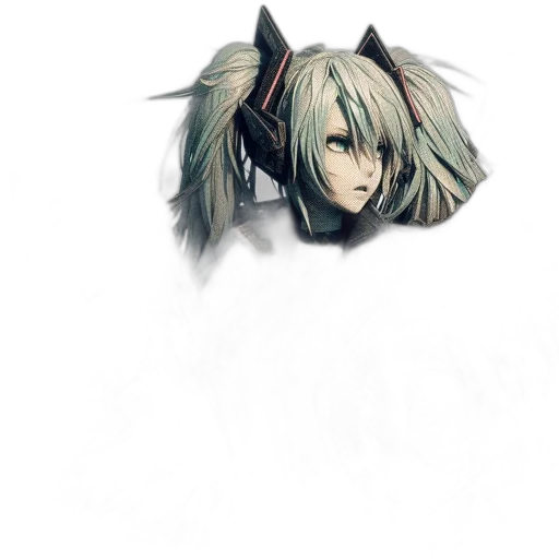 mask, dragon, hair, face, concept art, fantasy art, anime, pixel art transparent PNG cut-out