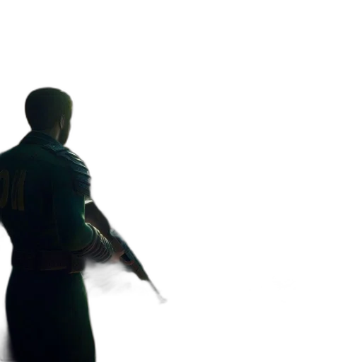 weapon, staff, sword, jacket, concept art, 3d render, cyberpunk, comic book art transparent PNG cut-out