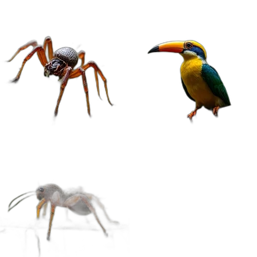 animal, creature, mask, food, 3d render, concept art, photorealistic, collection transparent PNG cut-out