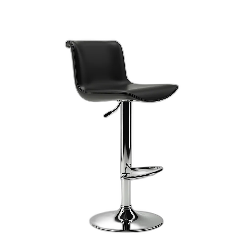 furniture, staff, hair, 3d render, sleek, modern, bar, stool transparent PNG cut-out