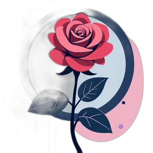 flower, jewelry, staff, umbrella, 3d render, photorealistic, vaporwave, fantasy art transparent PNG cut-out