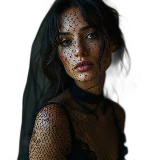 dress, face, mask, jewelry transparent PNG cut-out