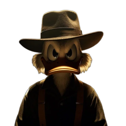 mask, hat, animal, staff, concept art, cartoon, 3d render, golden transparent PNG cut-out