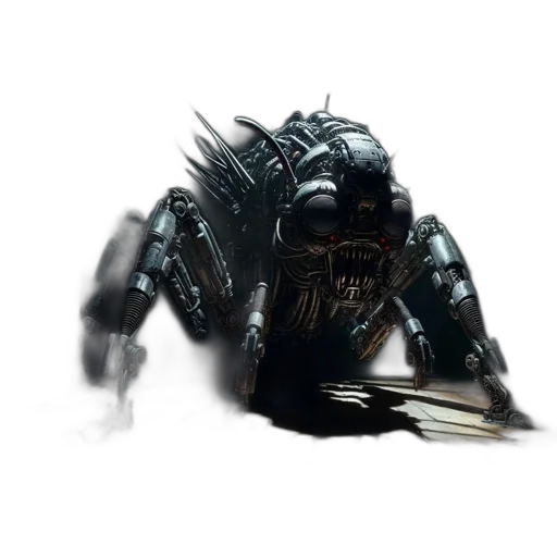 robot, creature, weapon, animal, concept art, 3d render, fantasy art, photorealistic transparent PNG cut-out
