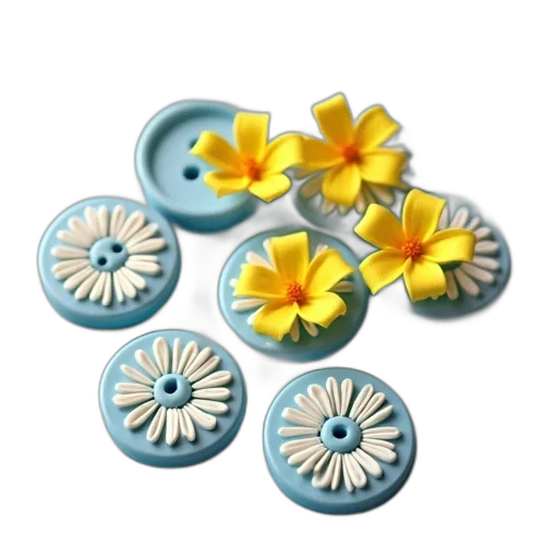 jewelry, flower, 3d render, pastel transparent PNG cut-out