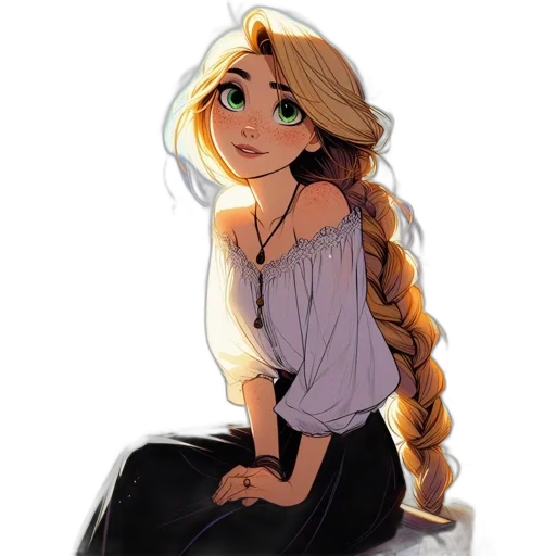 dress, face, crown, staff, fantasy art, cartoon, concept art, pixel art transparent PNG cut-out