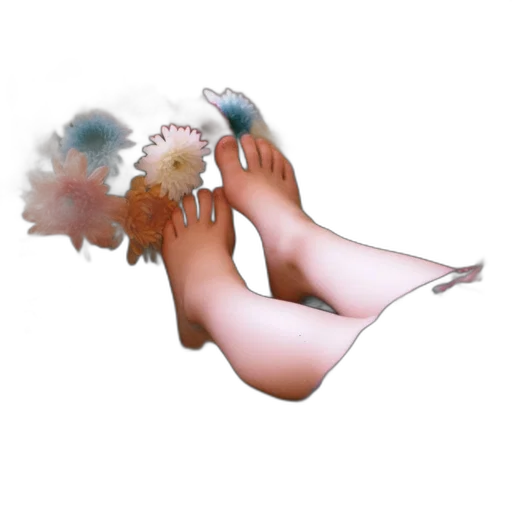 shoes, flower, hair, crown, photorealistic, watercolor, concept art, 3d render transparent PNG cut-out