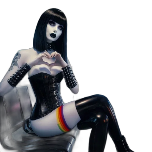 robot, dress, mask, cyberpunk transparent PNG cut-out