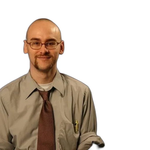 staff, jacket, face, bald transparent PNG cut-out