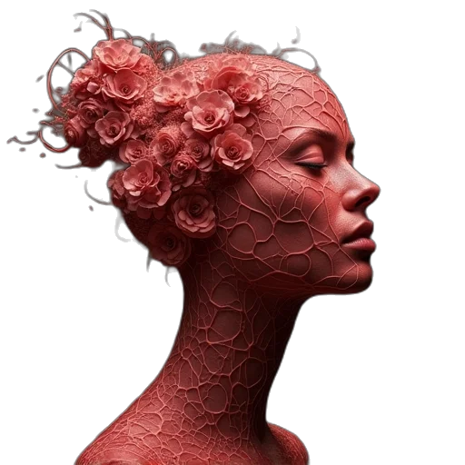 face, mask, crown, hair transparent PNG cut-out