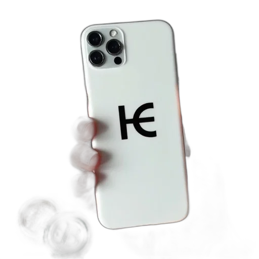 jewelry, 3d render, hand, holding, white, smartphone, visible, screen transparent PNG cut-out