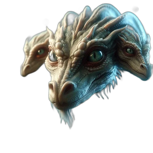 dragon, creature, mask, face, concept art, fantasy art, 3d render, photorealistic transparent PNG cut-out