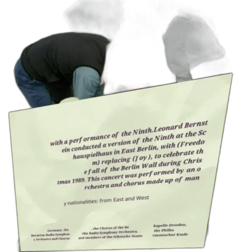 poster, performance, ninth, symphony, leonard, bernstein, hauspielhaus, east transparent PNG cut-out