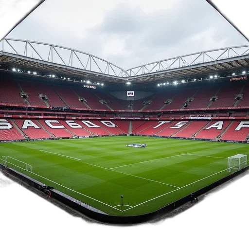 3d render, newcastle, afc, bournemouth, academy, stadium transparent PNG cut-out