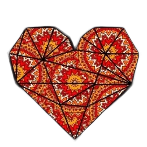 jewelry, flower, umbrella, food, red, vibrant, geometric, heart transparent PNG cut-out