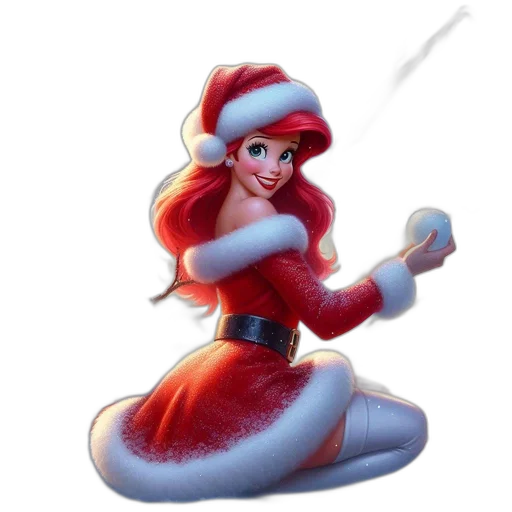 staff, concept art, 3d render, photorealistic, snow, animated, santa, figure transparent PNG cut-out