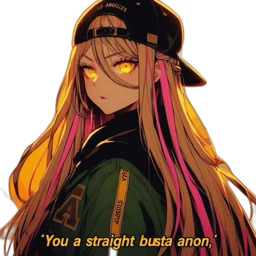 hat, sword, staff, weapon, anime, cyberpunk, vaporwave, pixel art transparent PNG cut-out