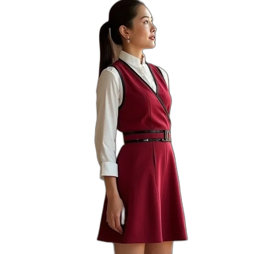 dress, staff, jacket, red transparent PNG cut-out
