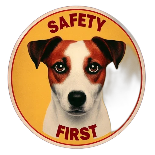 staff, illustration, displays, jack, russell, terrier, within, protective transparent PNG cut-out