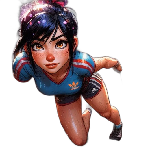 staff, dress, comic book art, fantasy art, concept art, pixel art, outer space, young transparent PNG cut-out