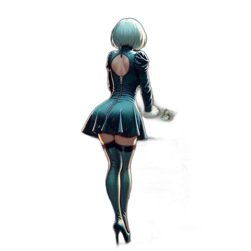 dress, robot, mask, staff, concept art, 3d render, fantasy art, pixel art transparent PNG cut-out