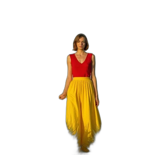 dress, staff, jewelry, hair, 3d render, concept art, pixel art, photorealistic transparent PNG cut-out