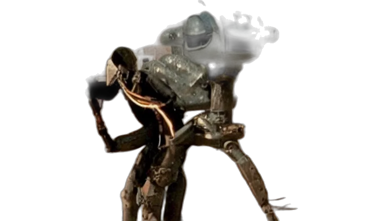 robot, weapon, creature, staff transparent PNG cut-out