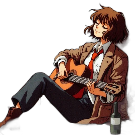 jacket, pixel art, anime, cartoon, concept art, animated, character, dressed transparent PNG cut-out